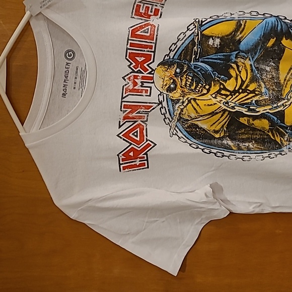 NWT IRON MAIDEN 1983 World Piece Tour White Tee Shirt Adult S, M, & L - Picture 4 of 8
